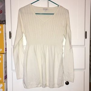 Long sleeve white MATERNITY sweater